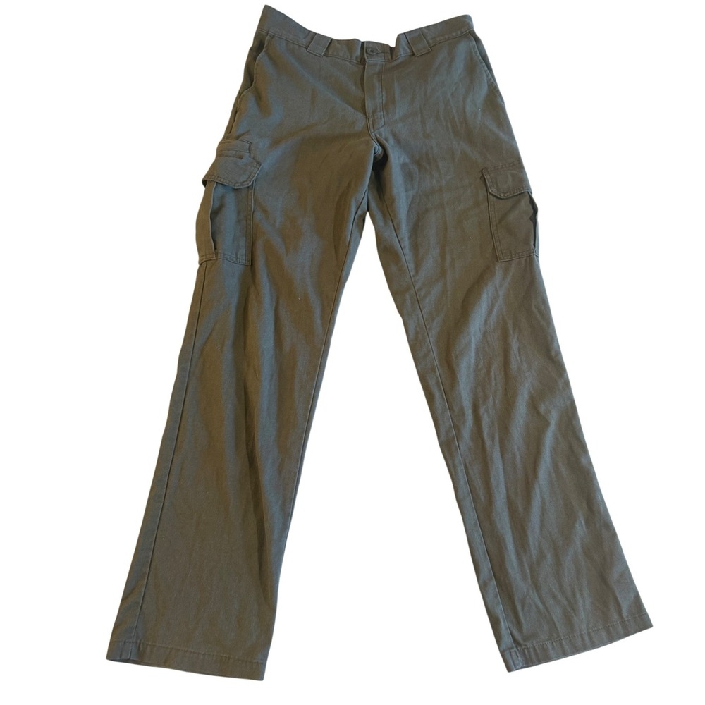 Dickies FLEX, Men 34x32 Army Green Utility Cargo Pants - sz‎ tag cut out